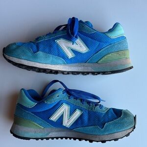 New Balance Vibrant Blue and Green Sneakers
